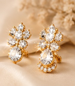 Sparkling American Diamond statement earrings